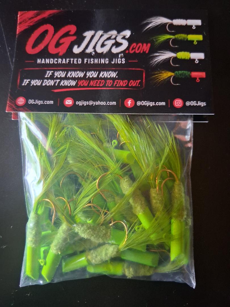 OGjigs Hand-Tied Hair Jigs – 25 Pack 1/8 oz