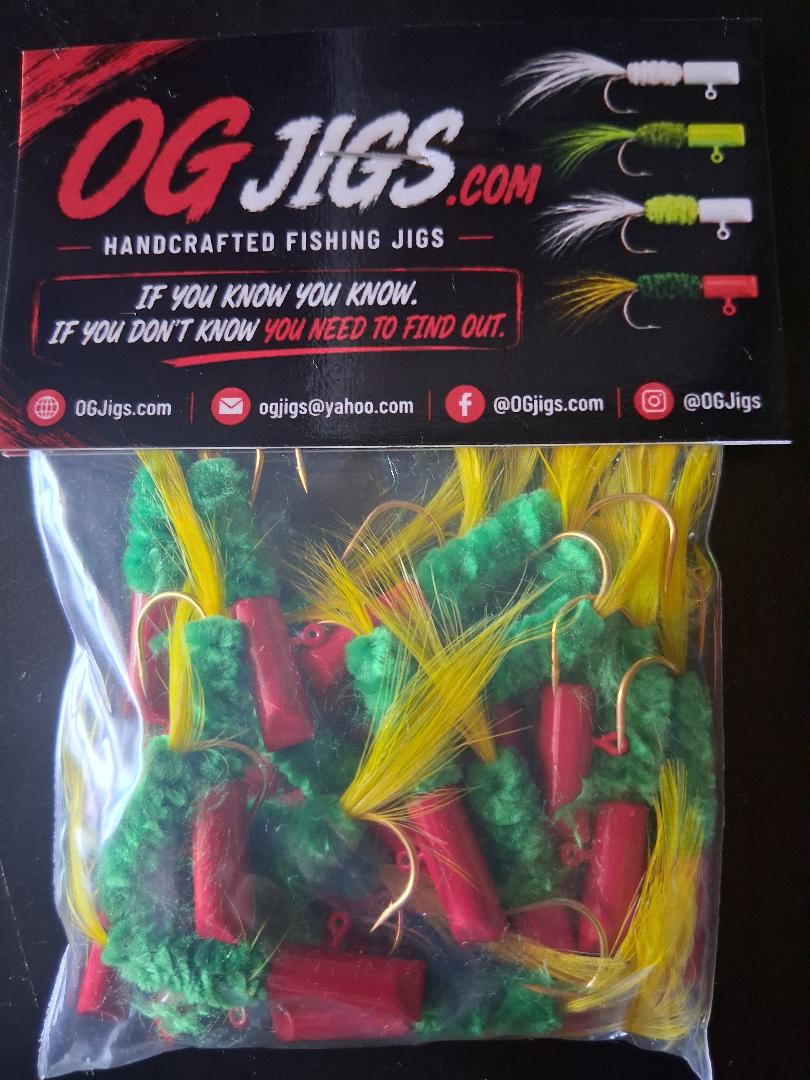 OGjigs Hand-Tied Hair Jigs – 25 Pack 1/8 oz
