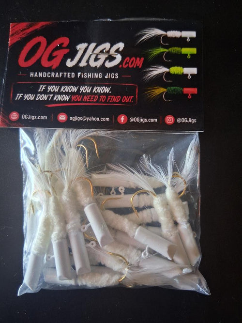 OGjigs Hand-Tied Hair Jigs – 25 Pack 1/8 oz